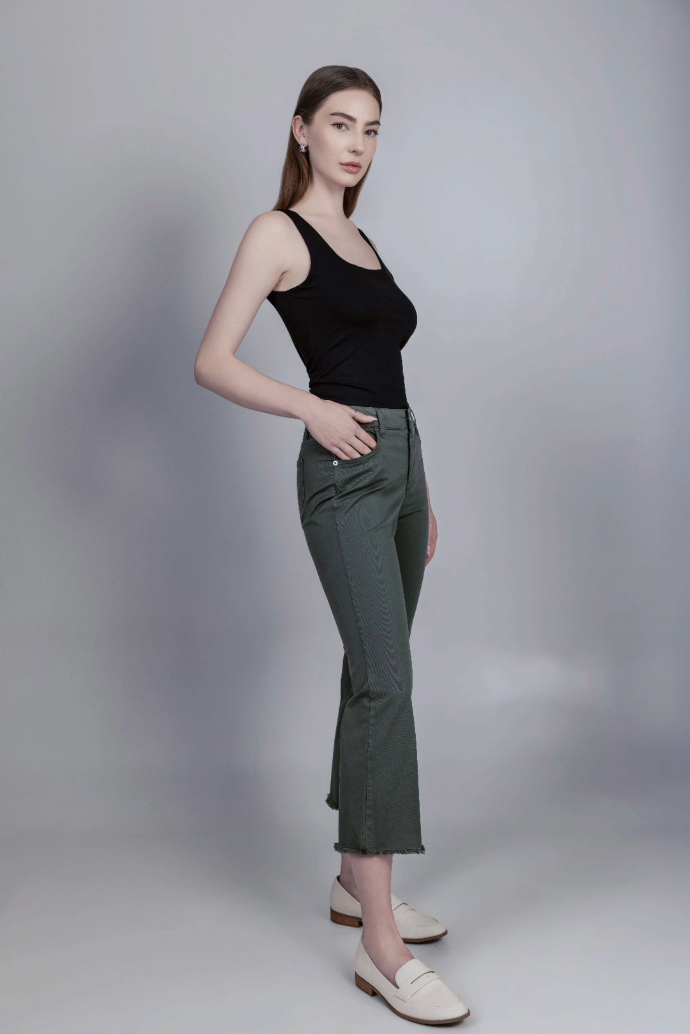 Barbara Trousers Khaki Green
