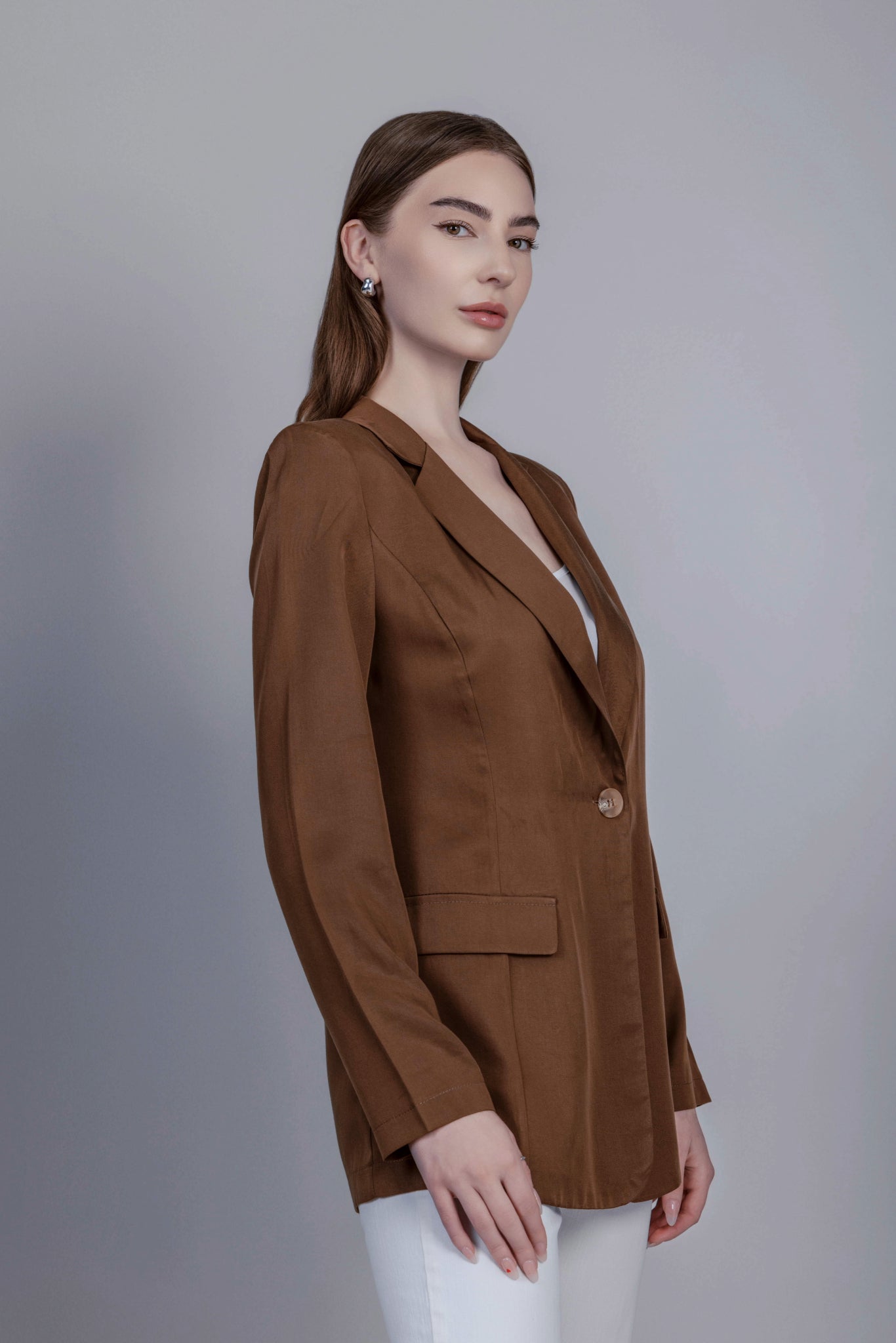 Lyocell Jacket Brown