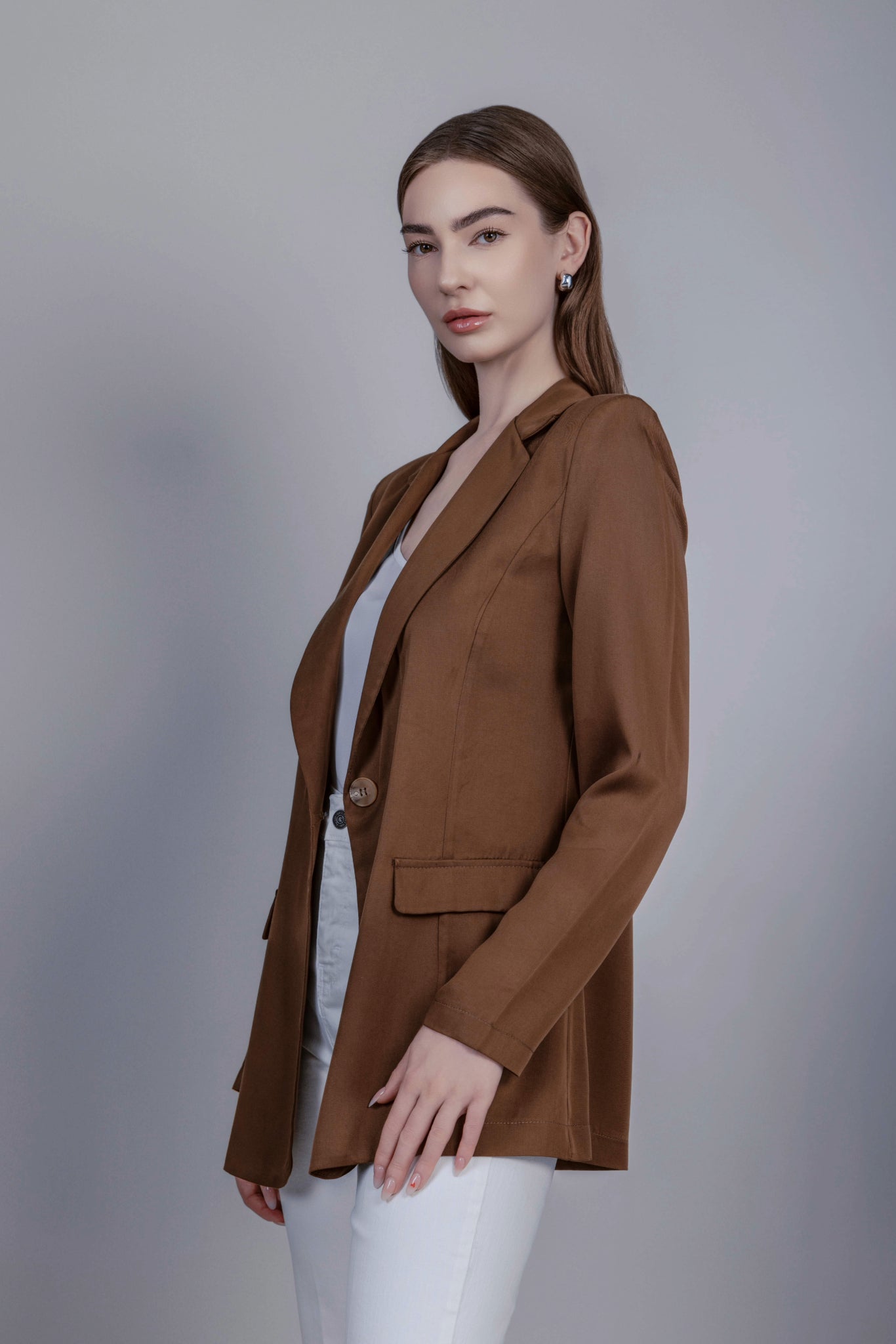 Lyocell Jacket Brown