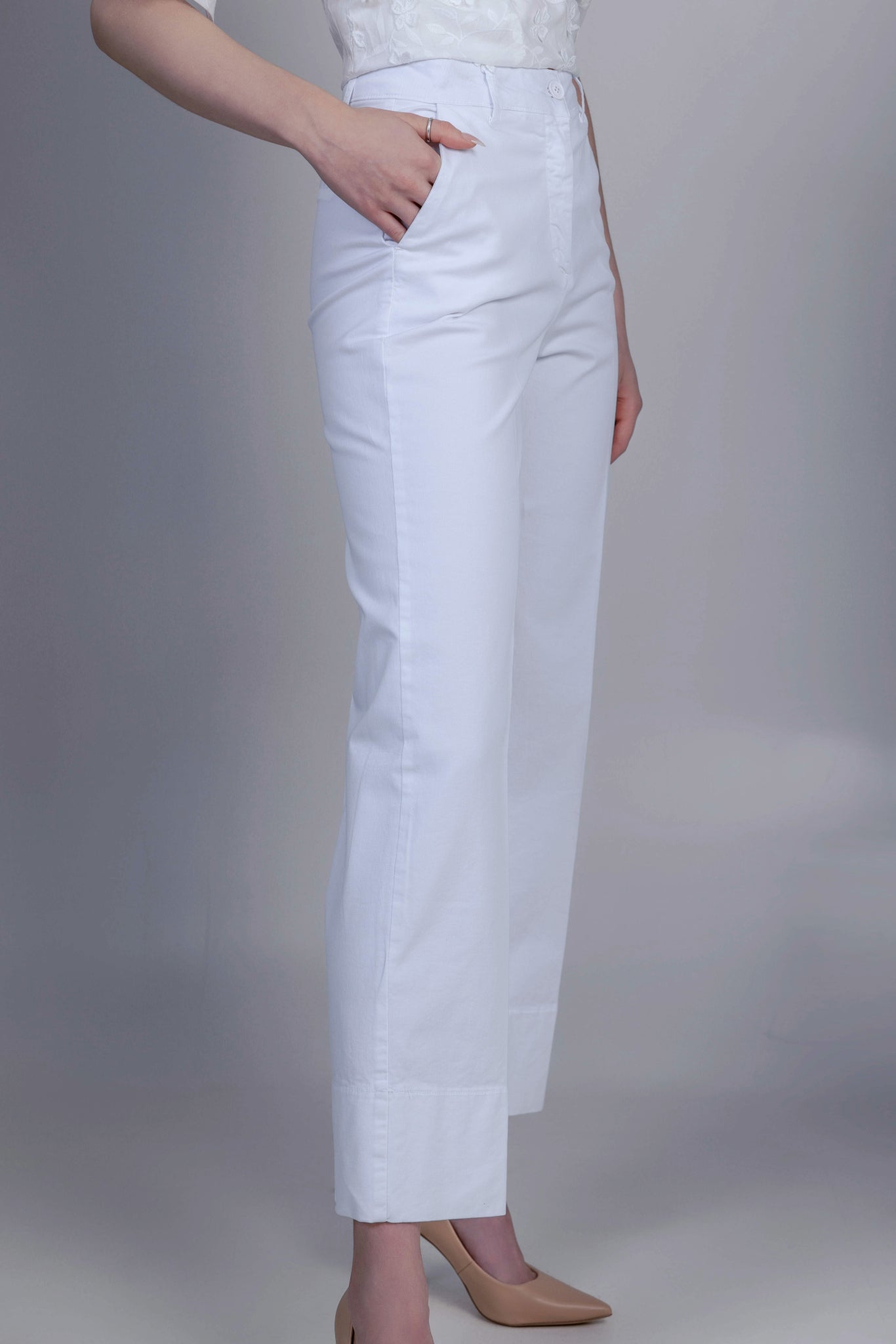 Sabina Trousers White