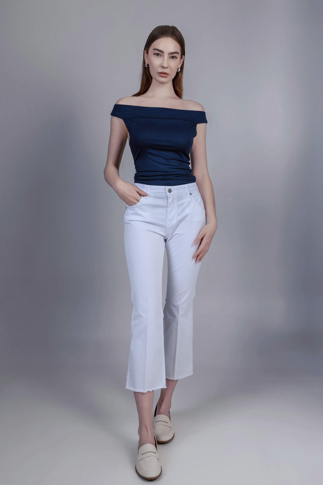 Barbara Trousers White