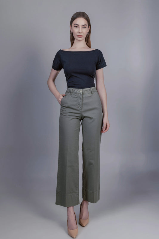 Sabina Trousers Khaki Green